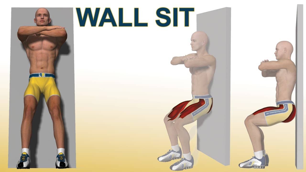 squat au mur exercice